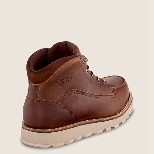 Red Wing Work Boots Mens Brown - Traction Tred Lite - Waterproof Soft Toe Chukka - 0685423-ID